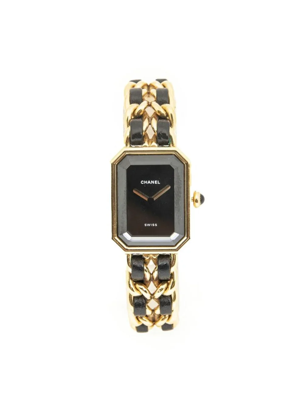 Chanel Premier Black Gold Plated Bracelet Watch